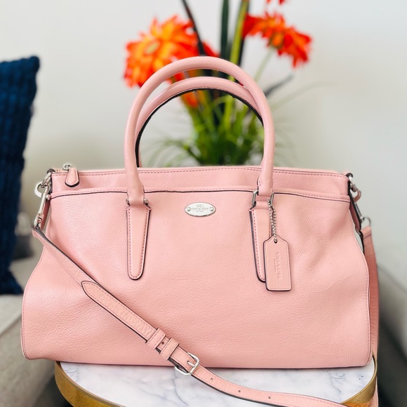 Coach Handbags - Coach Pink Leather Satchel with Removable Strap